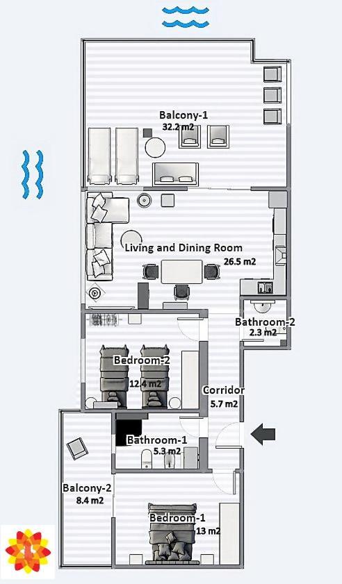 Leilighet Viola Sea View Penthouse *